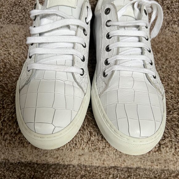 Mezlan Leggera Men\'s White Snake Skin Sneaker Shoes main image 7